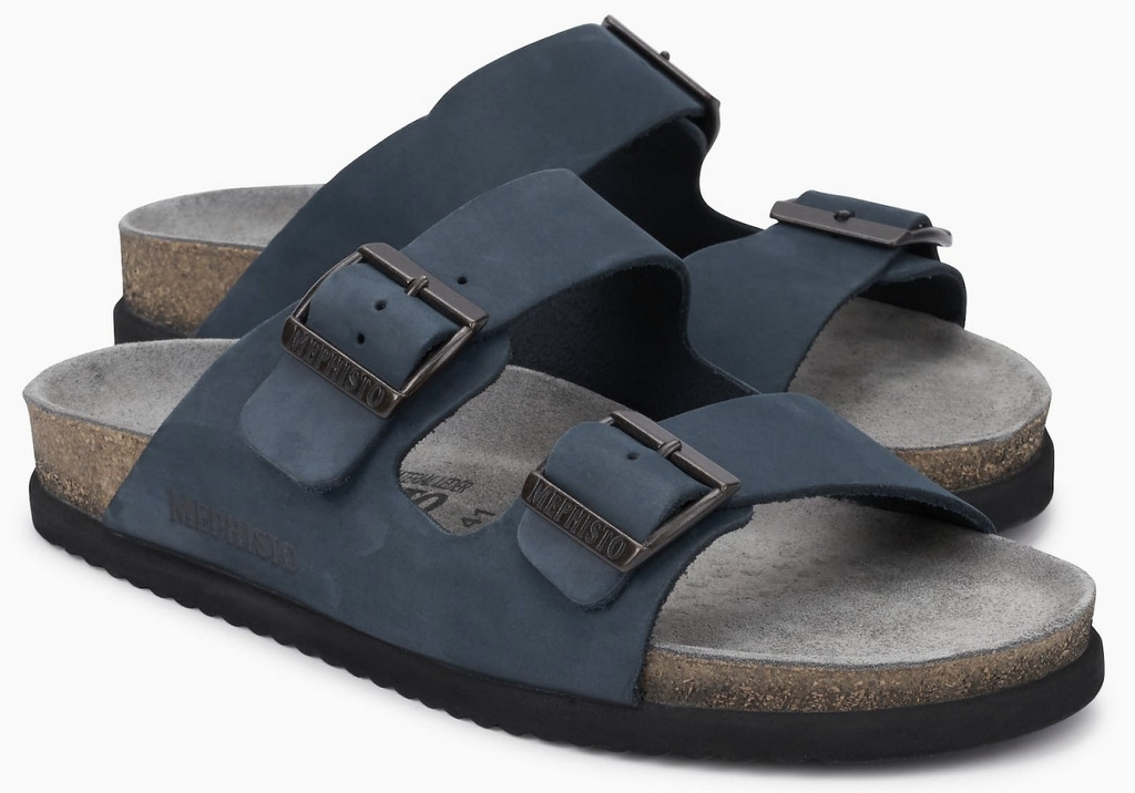 Mephisto NERIO Heren Slipper - Marineblauw nubuck