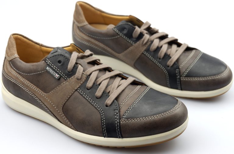 Mephisto NORIS - heren veterschoen - grijs/bruin leder