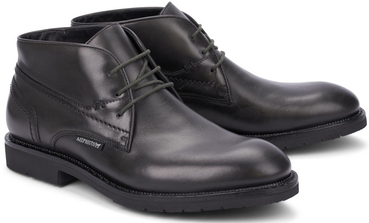 Mephisto NOVAK lederen heren GOODYEAR WELT enkellaarzen donkergrijs