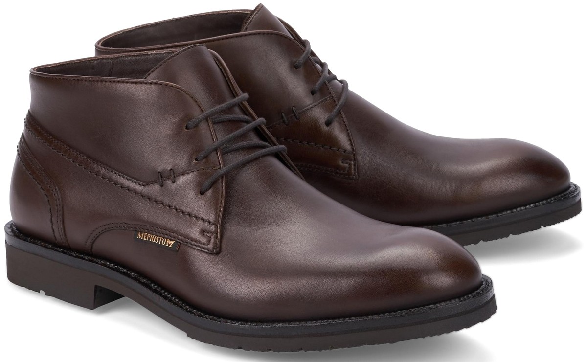 Mephisto NOVAK lederen heren GOODYEAR WELT enkellaarzen donkerbruin