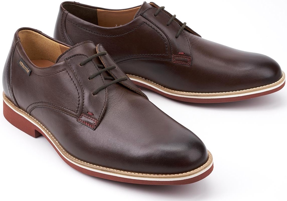 Mephisto ORLANDO donkerbruin leren veterschoen