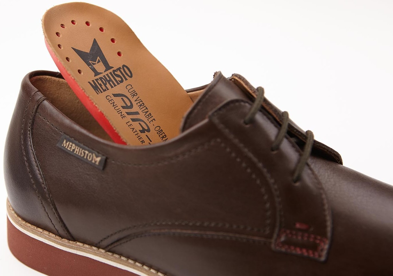 Mephisto ORLANDO donkerbruin leren veterschoen - Afbeelding 5