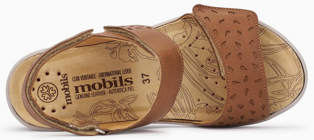 Mobils by Mephisto PENNY PERF Dames Sandaal - Extra Breed - Bruin - Afbeelding 4