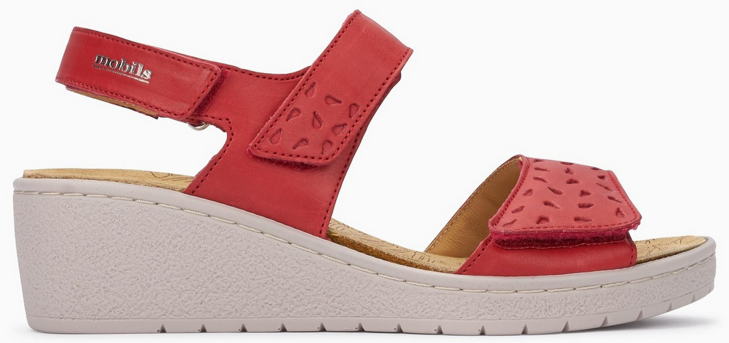 Mobils by Mephisto PENNY PERF Dames Sandaal - Extra Breed - Rood - Afbeelding 2