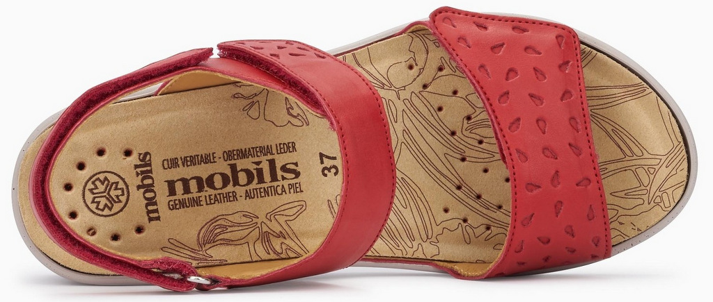 Mobils by Mephisto PENNY PERF Dames Sandaal - Extra Breed - Rood - Afbeelding 4