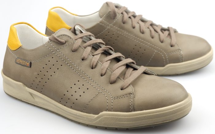 Mephisto RUFO - heren lederen sneaker - pewter grijs