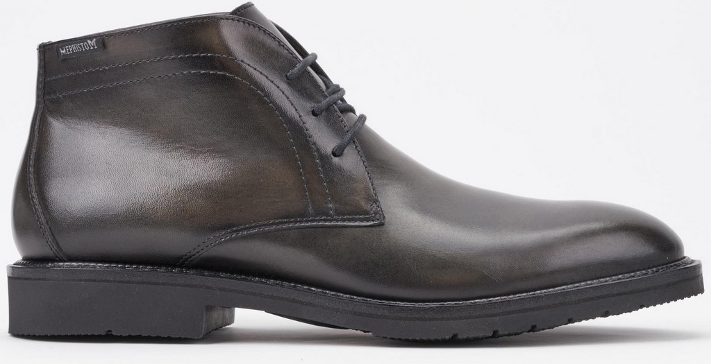 Mephisto TIBERIO CRUST donker grijs lederen heren laarzen - Afbeelding 2