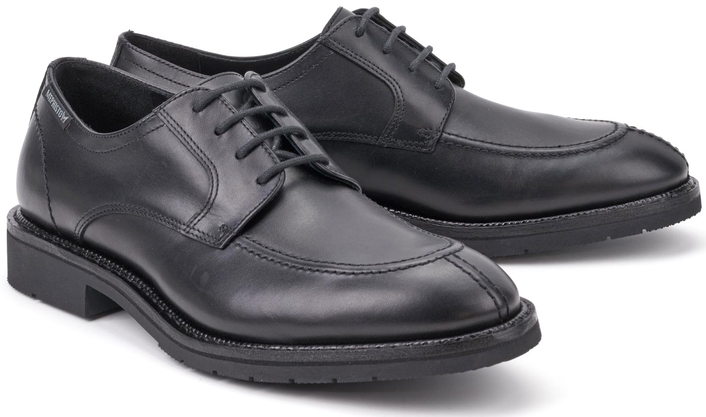 Mephisto TITUS SUPREME Handgemaakte Heren Veterschoen - Zwart Leer