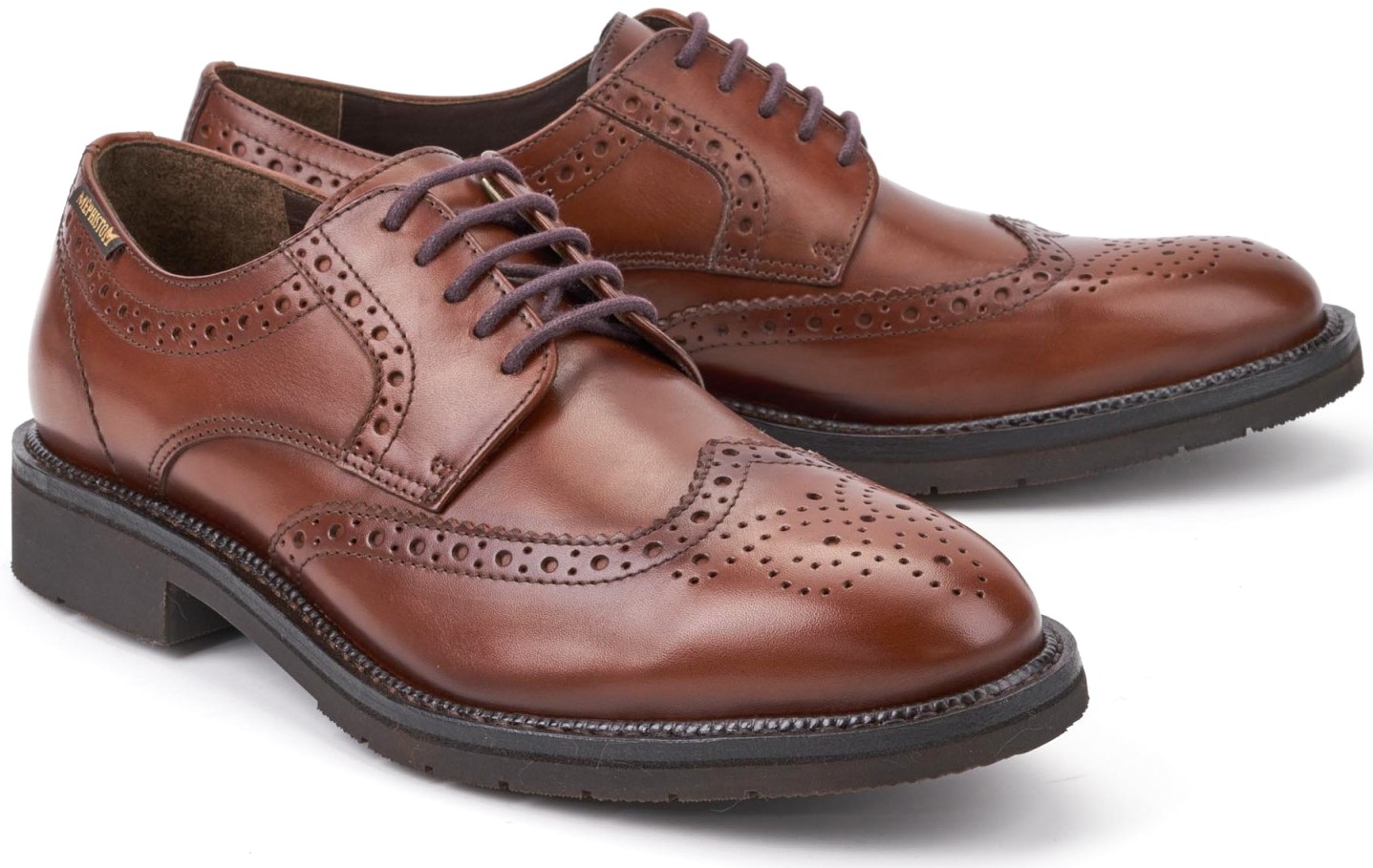 Mephisto TYRON Handgemaakte Heren Veterschoen - Kastanjebruin Leer GOODYEAR WELT