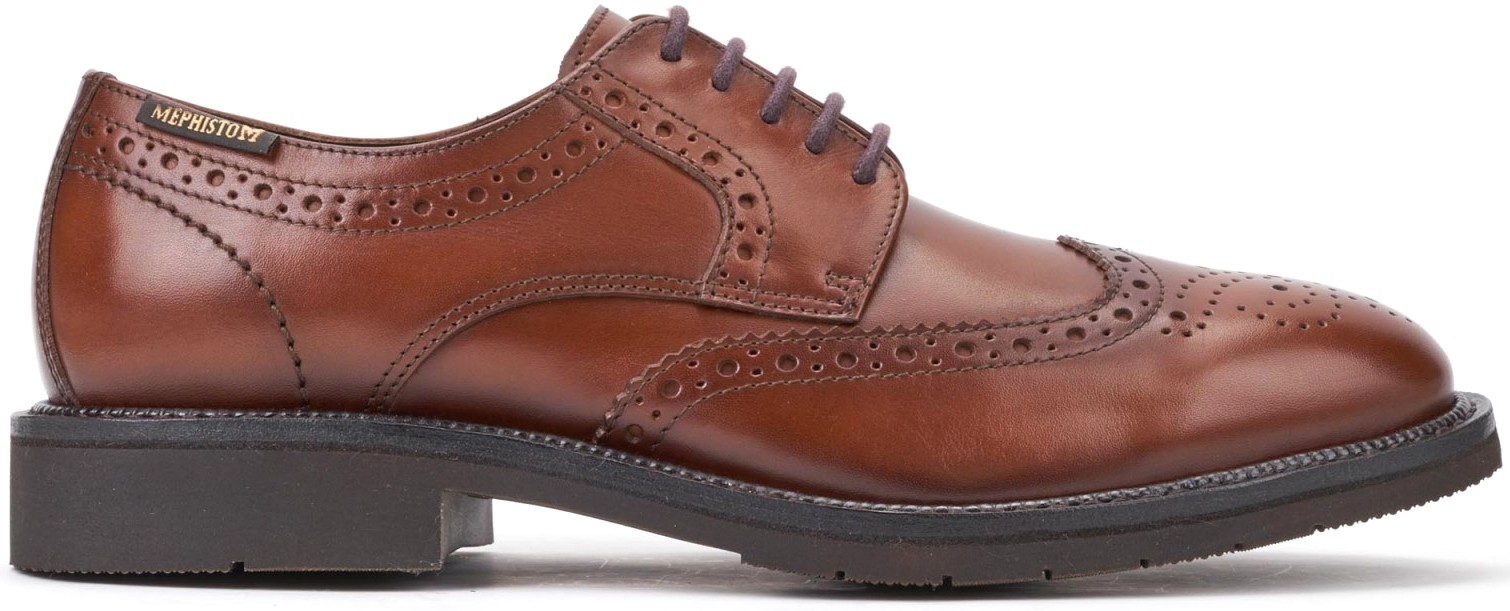 Mephisto TYRON Handgemaakte Heren Veterschoen - Kastanjebruin Leer GOODYEAR WELT - Afbeelding 2