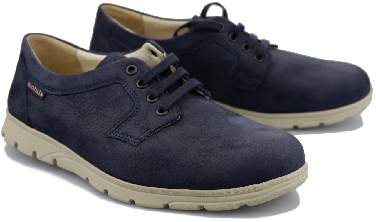 Mobils by Mephisto KILIAN - heren veterschoen - donker blauw nubuck EXTRA BREED