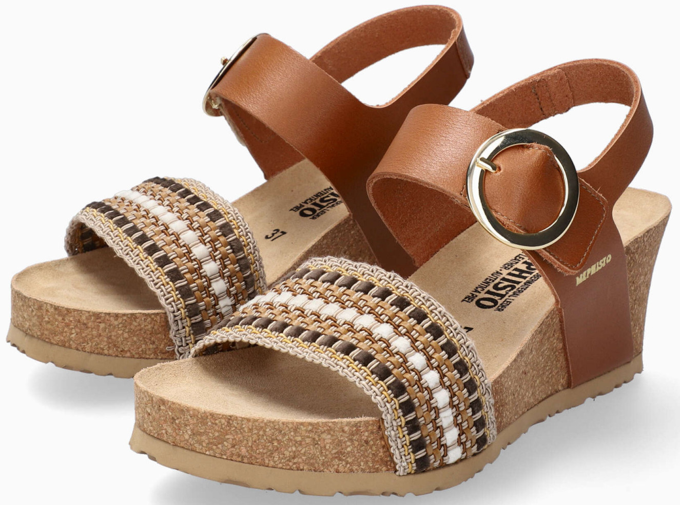 Mephisto LAURE dames sandaal - camel beige leer