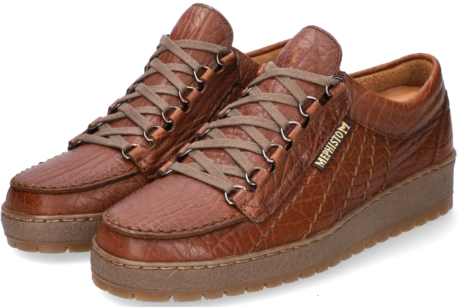 Mephisto RAINBOW heren veterschoen - donker bruin leer