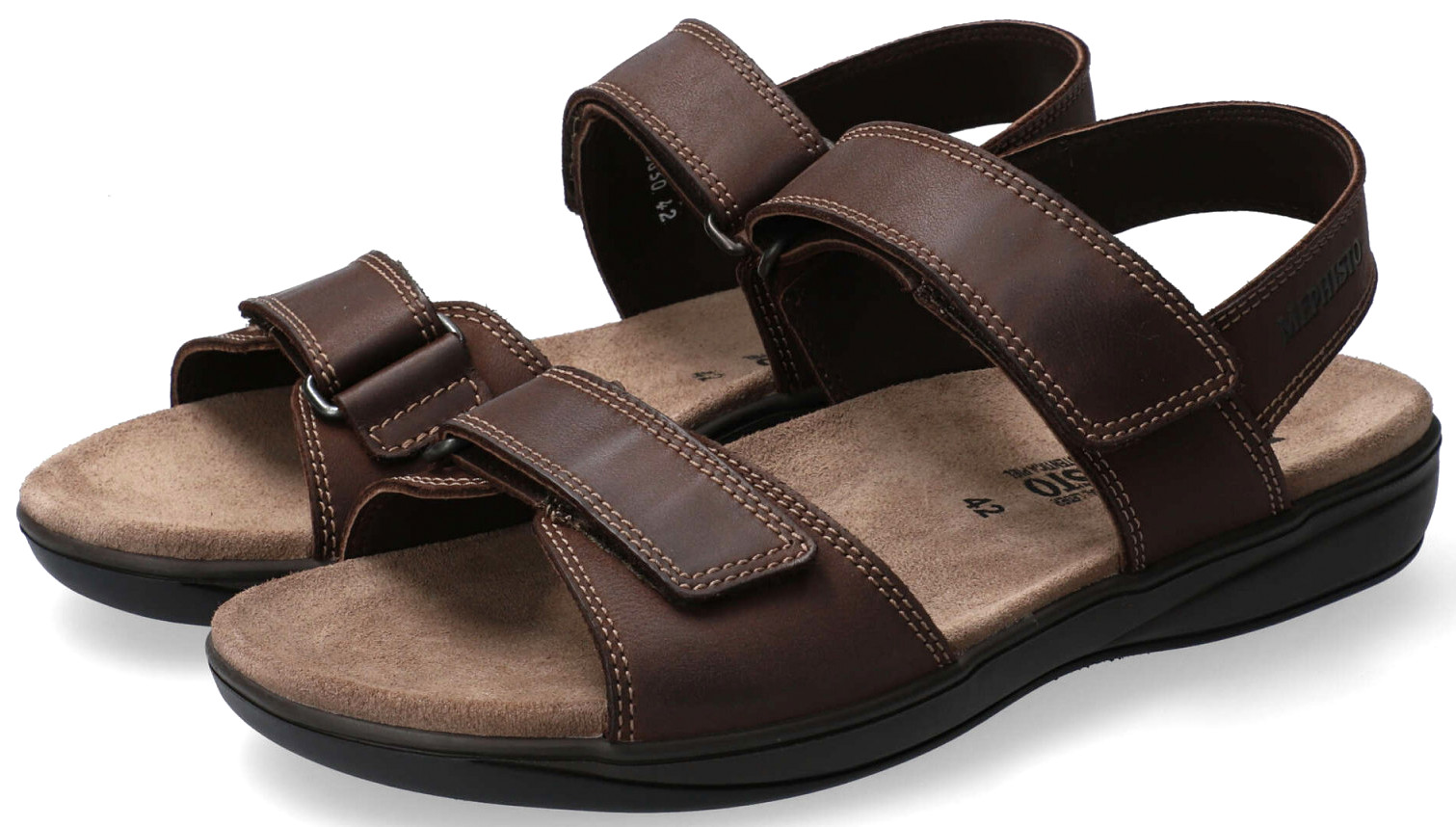 Mephisto SIMON Heren Sandaal - Donkerbruin Leer