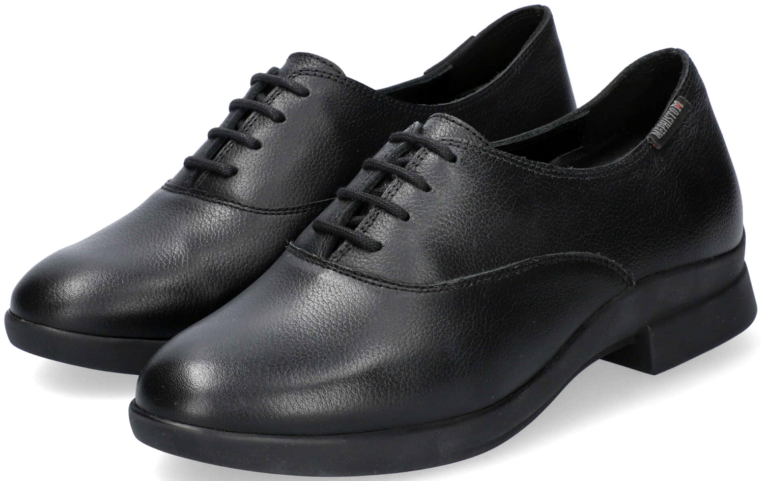 Mephisto SYLA lederen dames veterschoen zwart