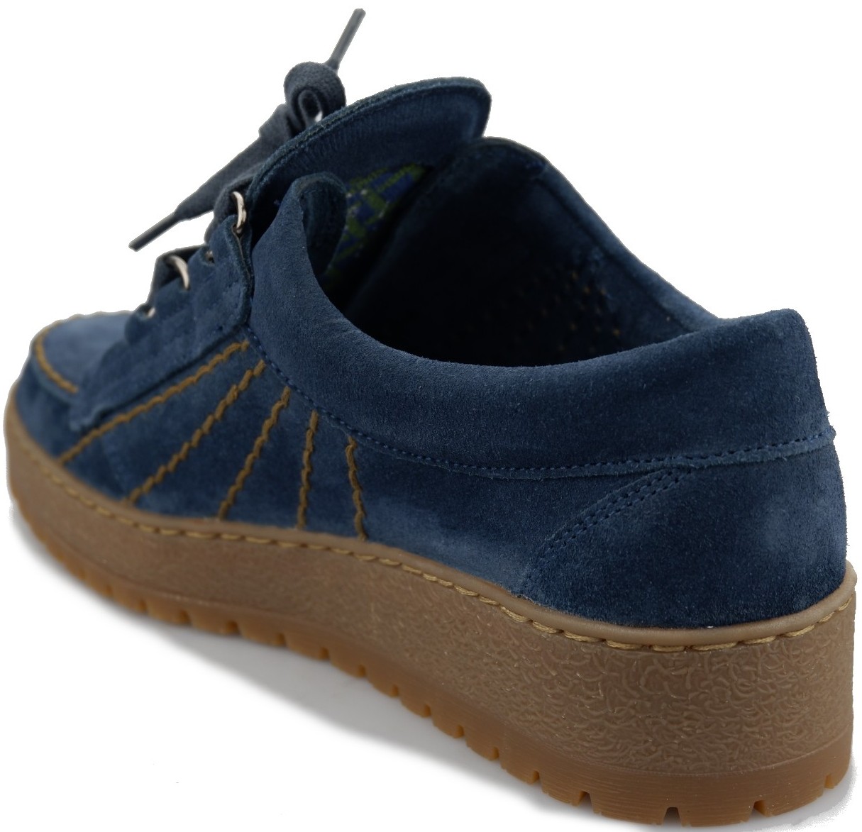 Mephisto RAINBOW blauw suede klassieke veterschoenen - Afbeelding 4
