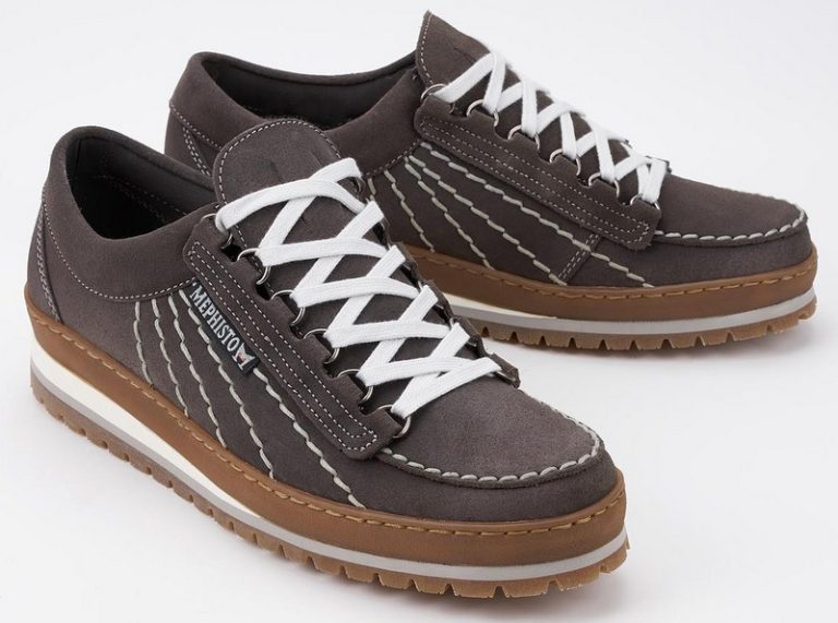 Mephisto SUPER RAINBOW donker grijs suede veterschoen voor heren