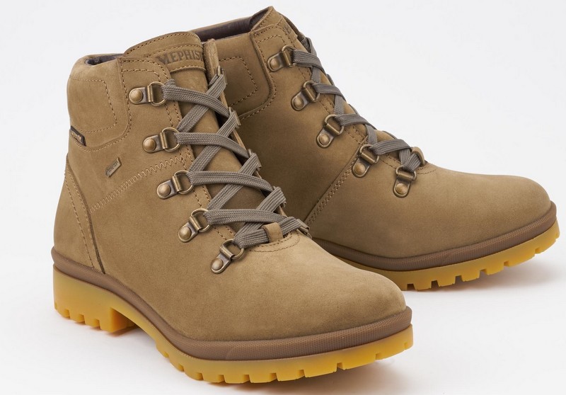 Mephisto ZIA GT MAYA - dames enkellaars camel beige nubuck (WATERDICHT GORETEX)