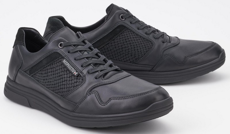 Mephisto FELIPE POLO zwart lederen sportieve heren veterschoenen